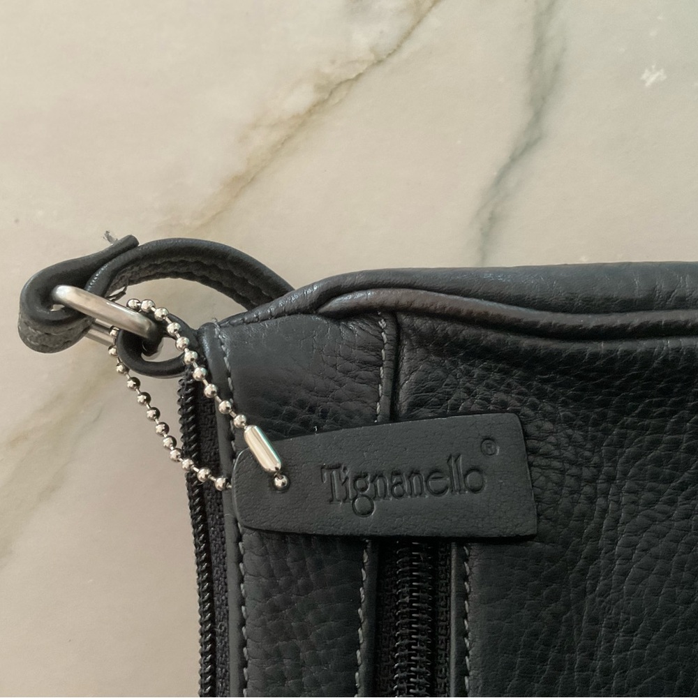 Tignanello Black leather small shoulder purse - Picture 4 of 12